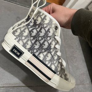 Dior High Top Sneakers. Worn once. Size 39, fits like a 7.5.